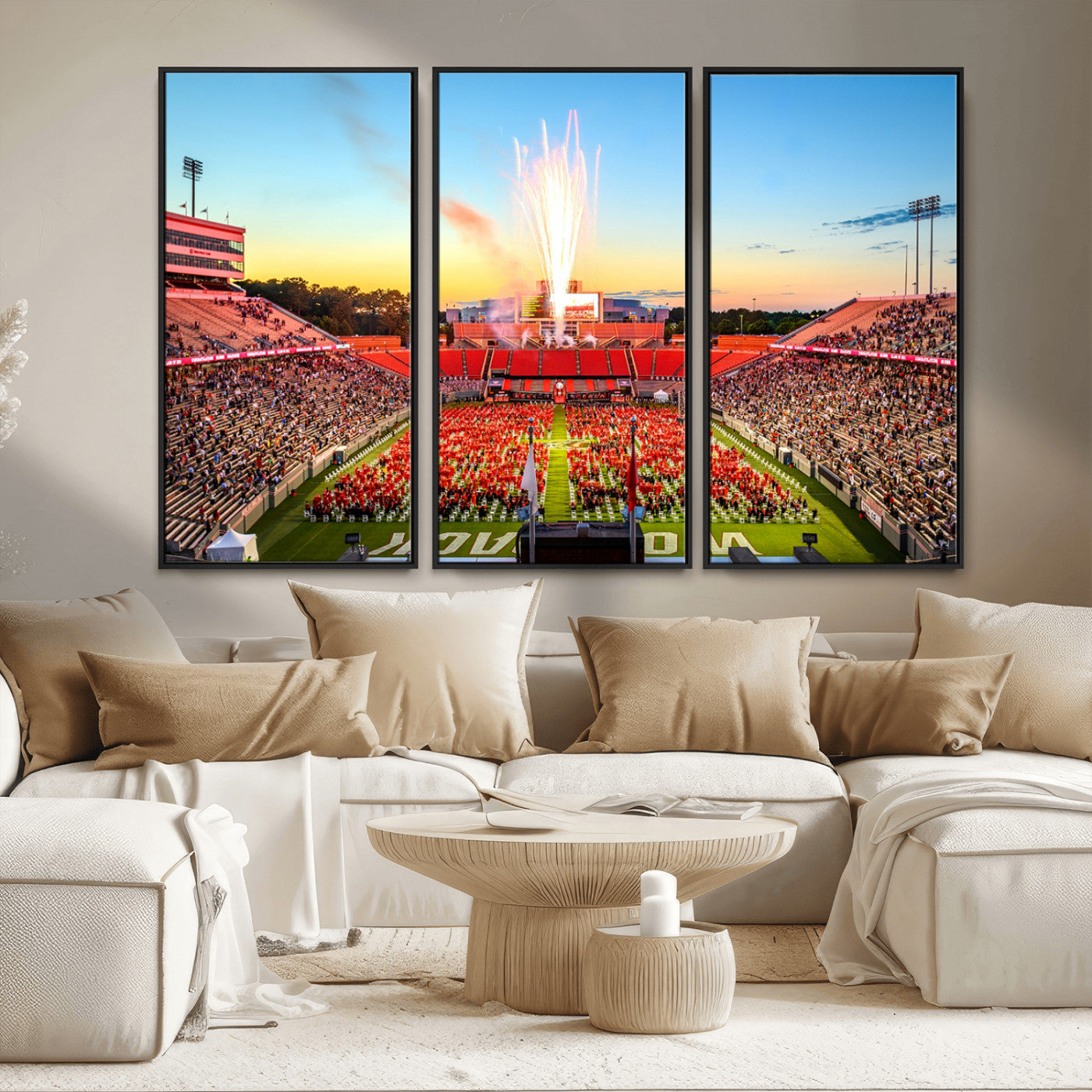 MGV-FC-48X32-3P - North Carolina State University Canvas Print, North Carolina State University Wolfpack Football Team