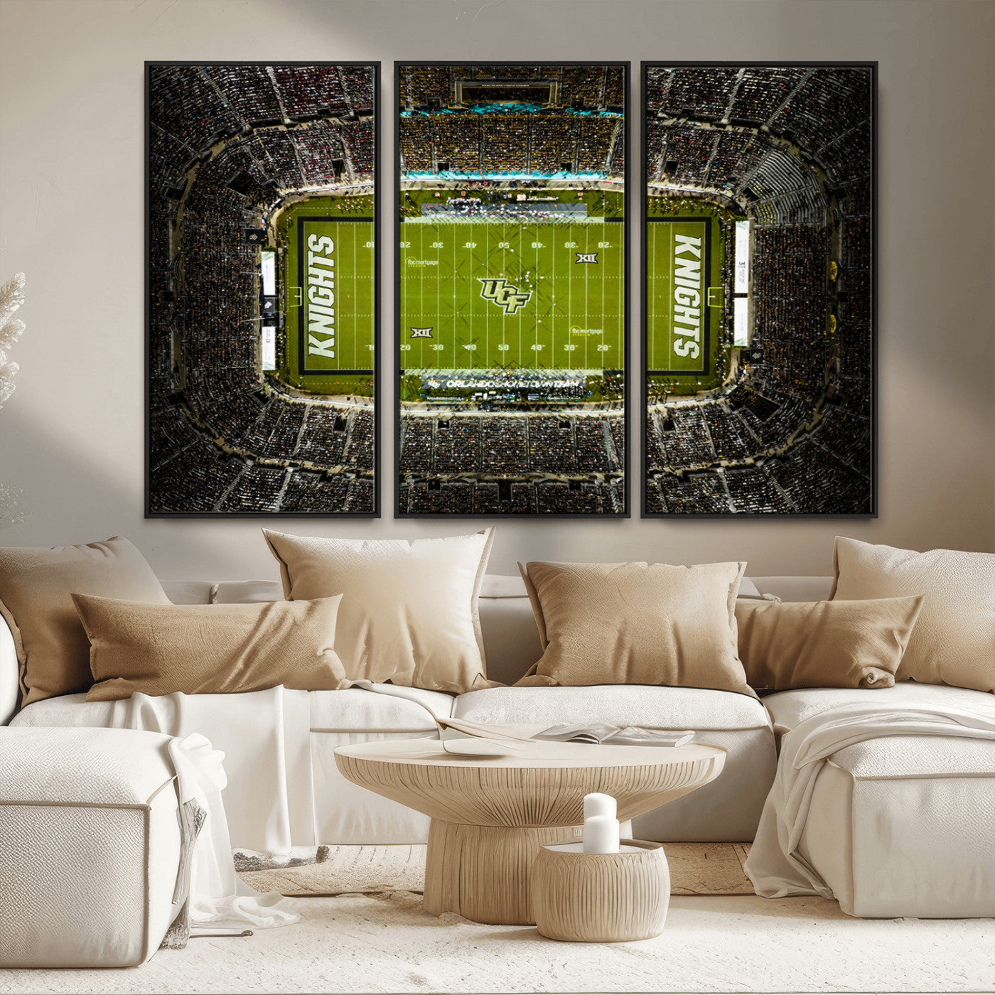 MGV-FC-48X32-3P - UCF Knights Football Team Print - Orlando FBC Mortgage Stadium Wall Art, UCF Knights Canvas Print
