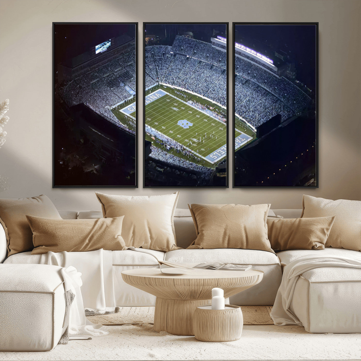 MGV-FC-48X32-3P - University of North Carolina Tar Heels Football Team Print - Chapel Hill Kenan Memorial Stadium