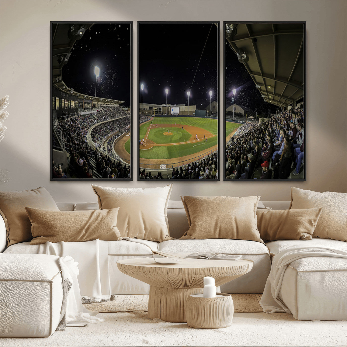 MGV-FC-48X32-3P - Olsen Field at Blue Bell Park - Texas A&M Aggies Baseball Stadium Wall Art Canvas Print