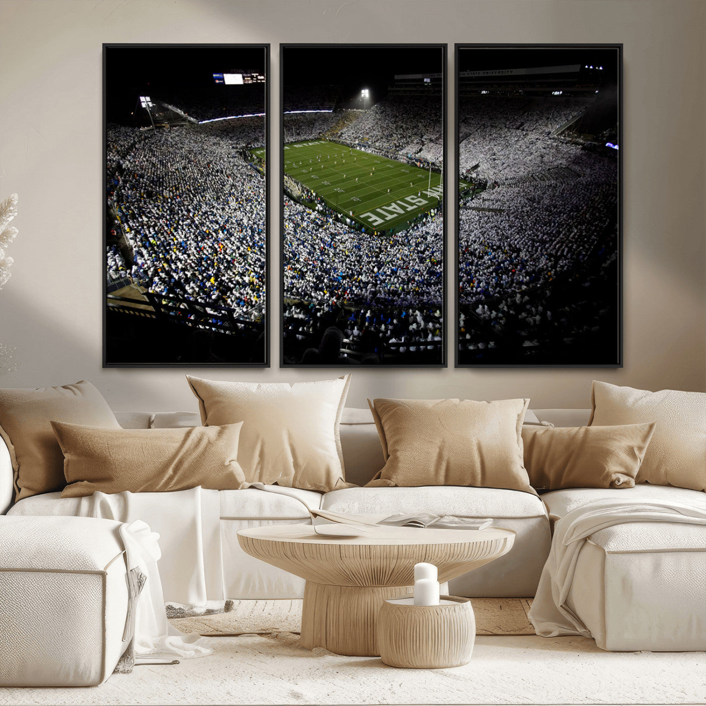 MGV-FC-48X32-3P - Penn State Football Stadium Wall Art - Beaver Stadium Canvas Print