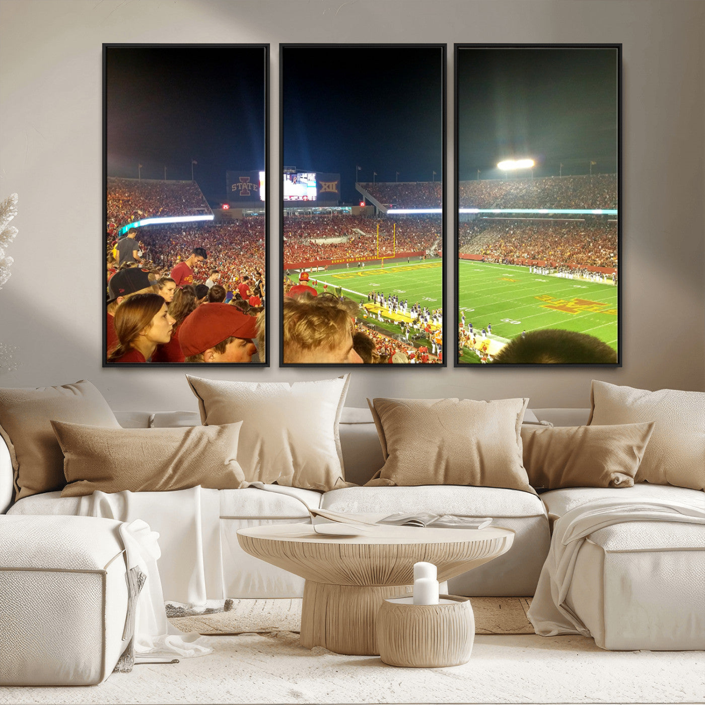 MGV-FC-48X32-3P - Iowa State University Cyclones Art Print, Football Team Print - Jack Trice Stadium Ames Wall Art