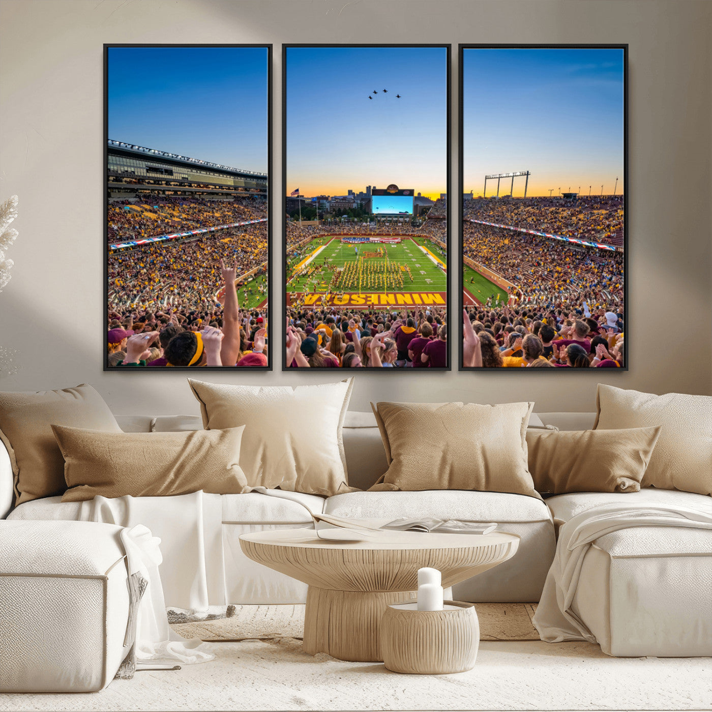 MGV-FC-48X32-3P - University of Minnesota Golden Gophers Art Print, Football Team Print - Minneapolis Huntington Bank