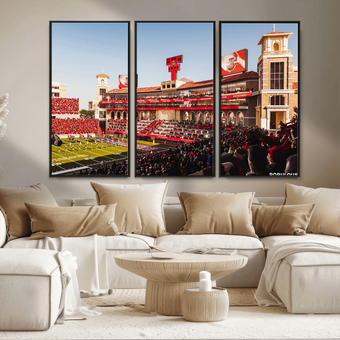 MGV-FC-48X32-3P - Jones AT&T Stadium Texas Tech Red Raiders Wall Art | Large Att Stadium Canvas Print | College