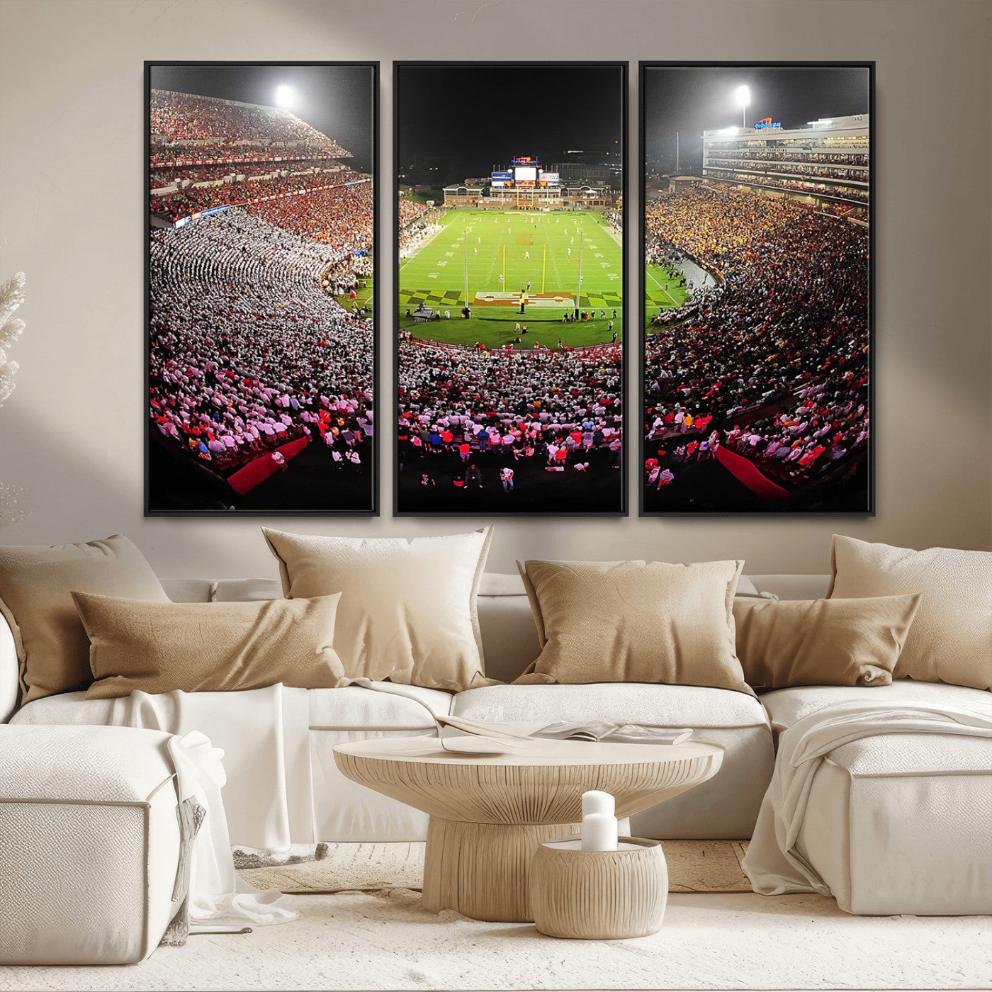 MGV-FC-48X32-3P - University of Maryland Terrapins Football Team Print - College Park SECU Stadium Wall Art Canvas