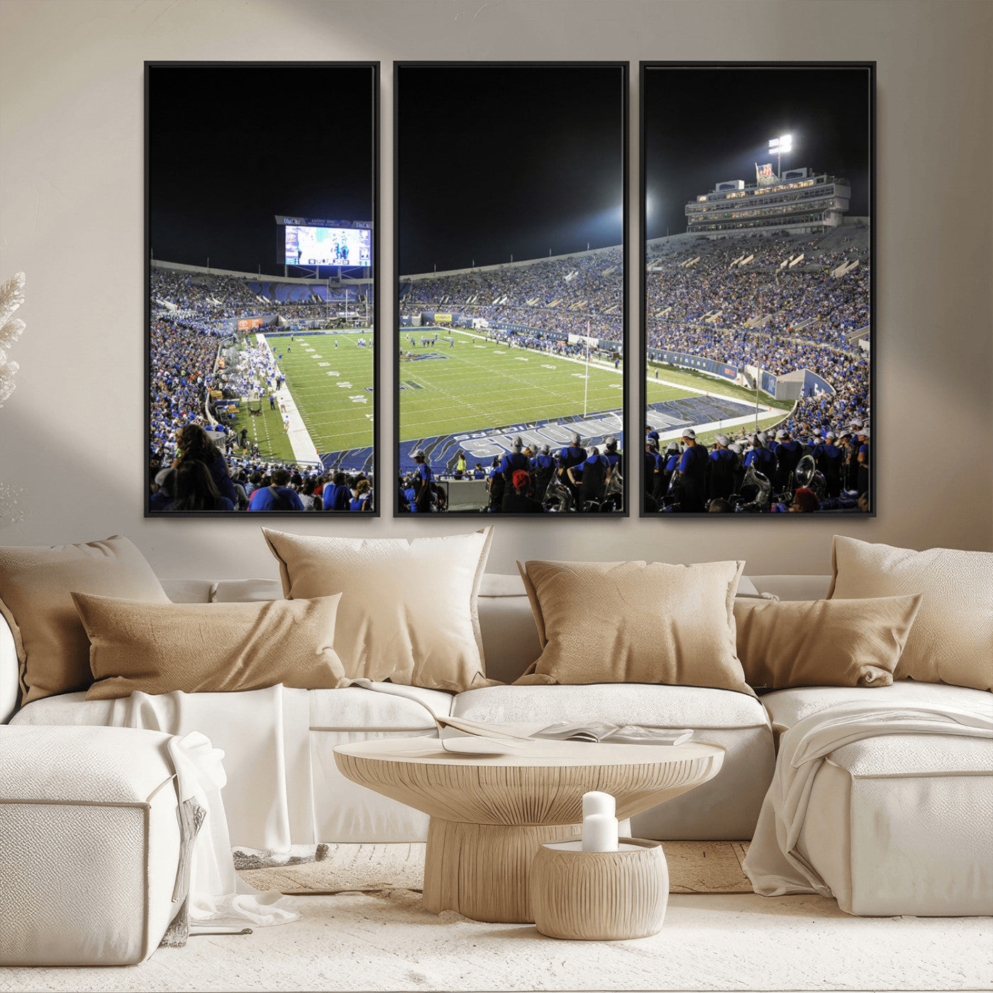 MGV-FC-48X32-3P - University of Memphis Tigers Football Team Print - Memphis Simmons Bank Liberty Stadium Wall Art