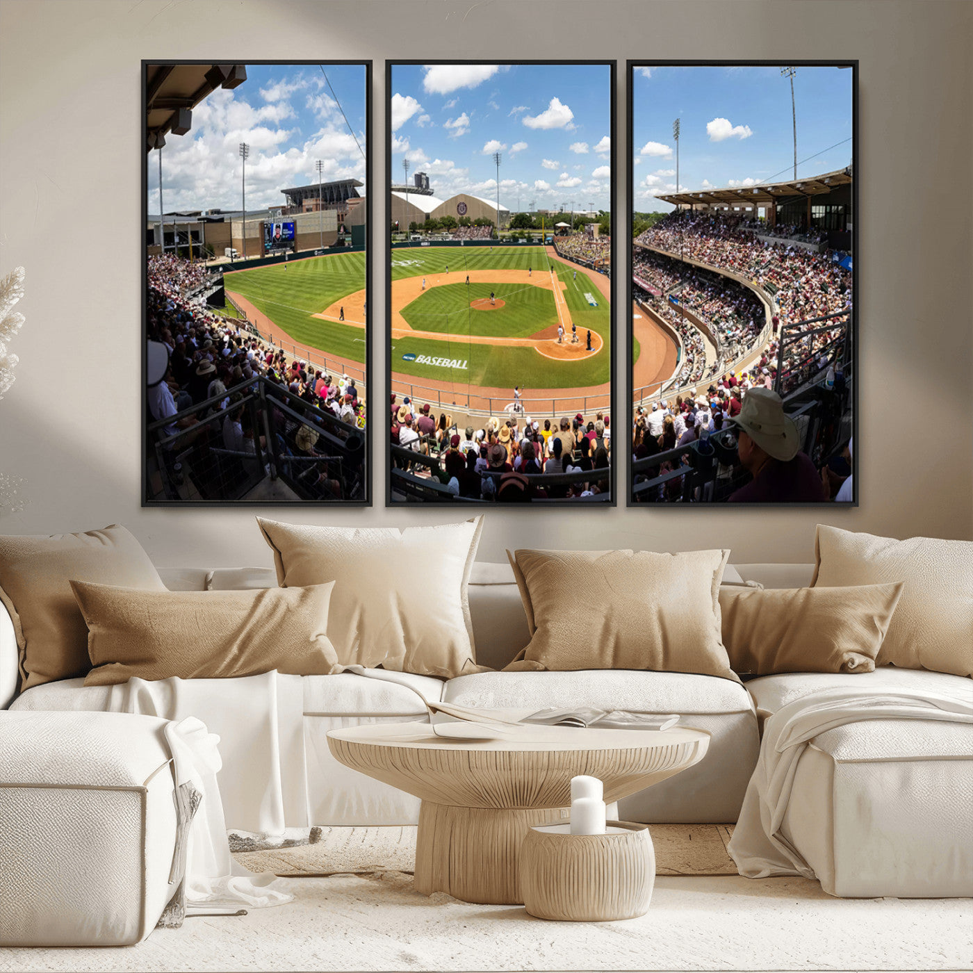 MGV-FC-48X32-3P - The Texas A&M University Aggies Athletics Team Print - College Station Kyle Field Wall Art Canvas