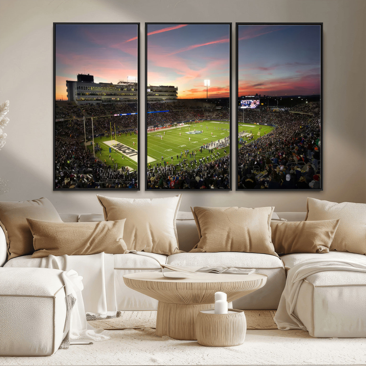 MGV-FC-48X32-3P - The University of Connecticut UCONN Huskies Football Team Print - East Hartford Pratt & Whitney