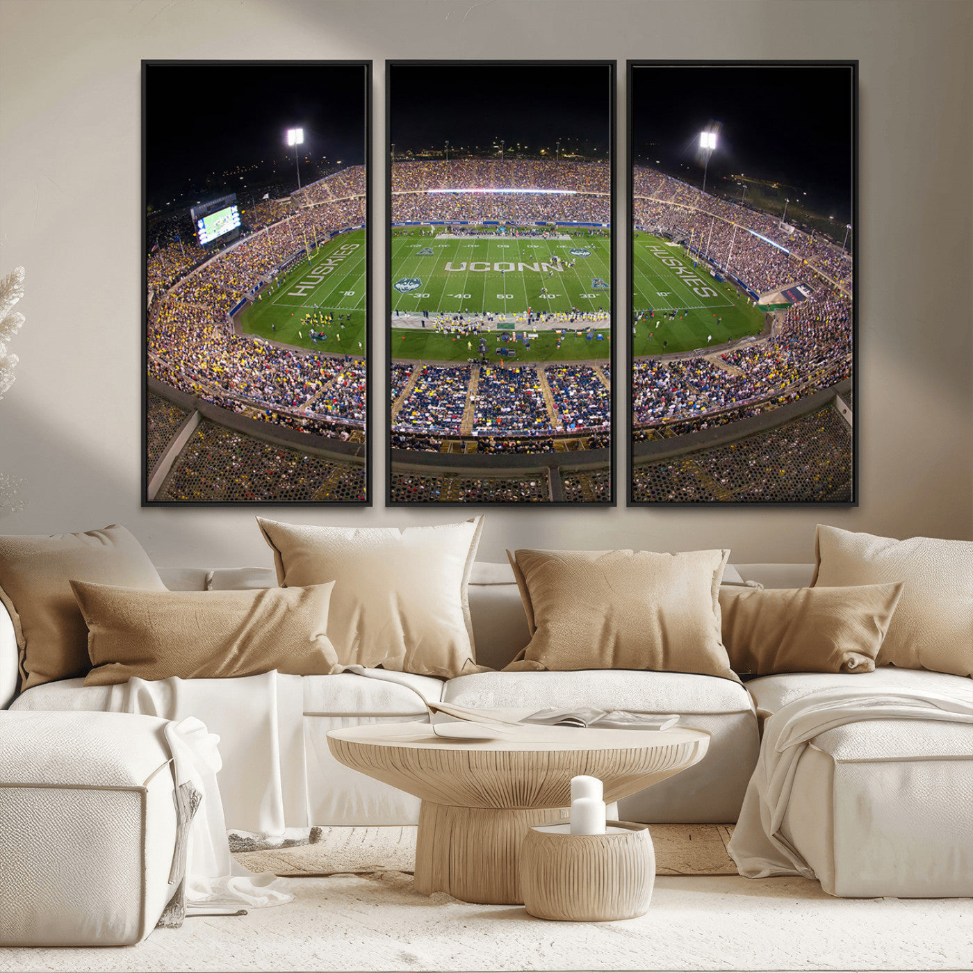 MGV-FC-48X32-3P - The University of Connecticut UCONN Huskies Football Team Print - East Hartford Pratt & Whitney