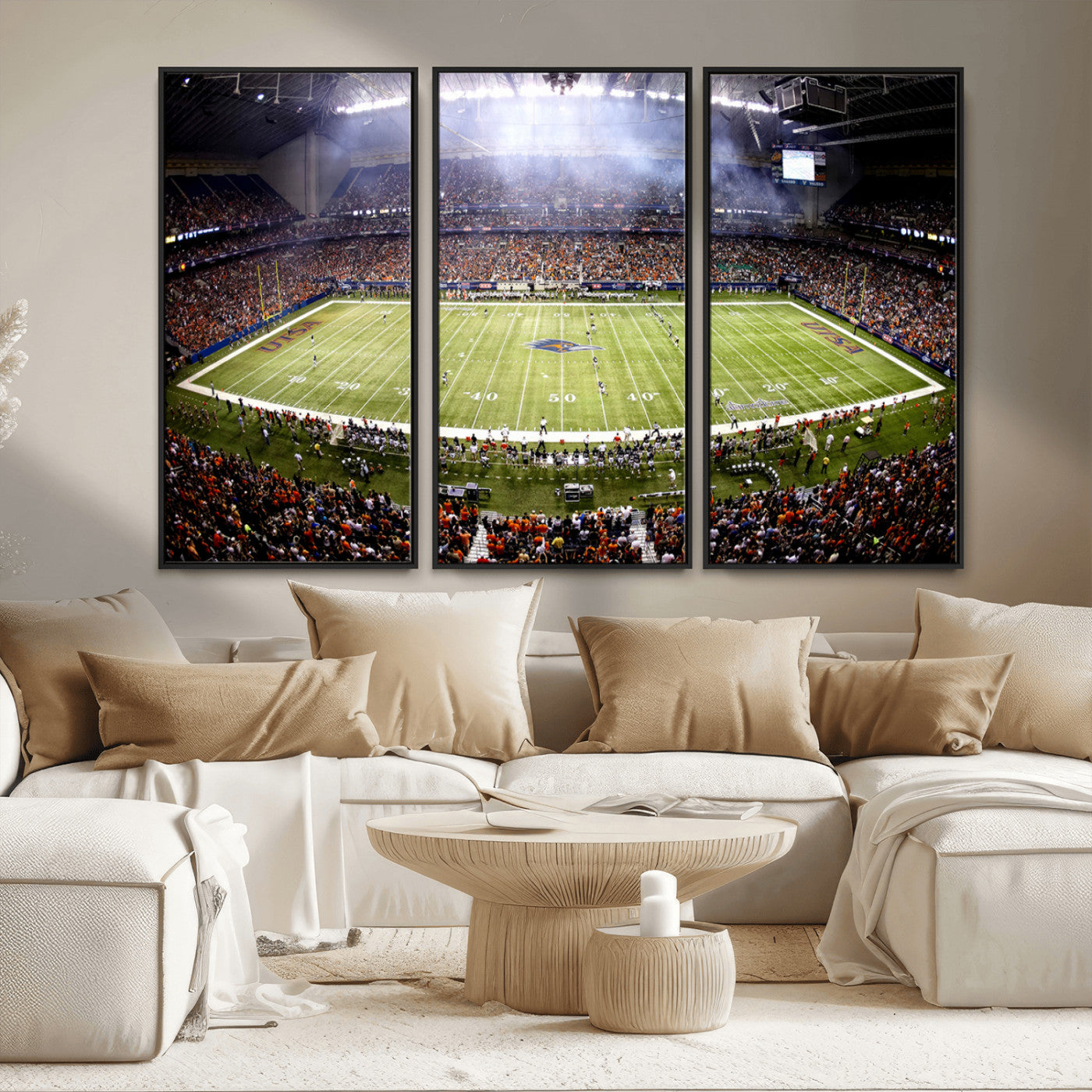MGV-FC-48X32-3P - The University of Texas at San Antonio Roadrunners Football Team Print - San Antonio Alamodome Wall