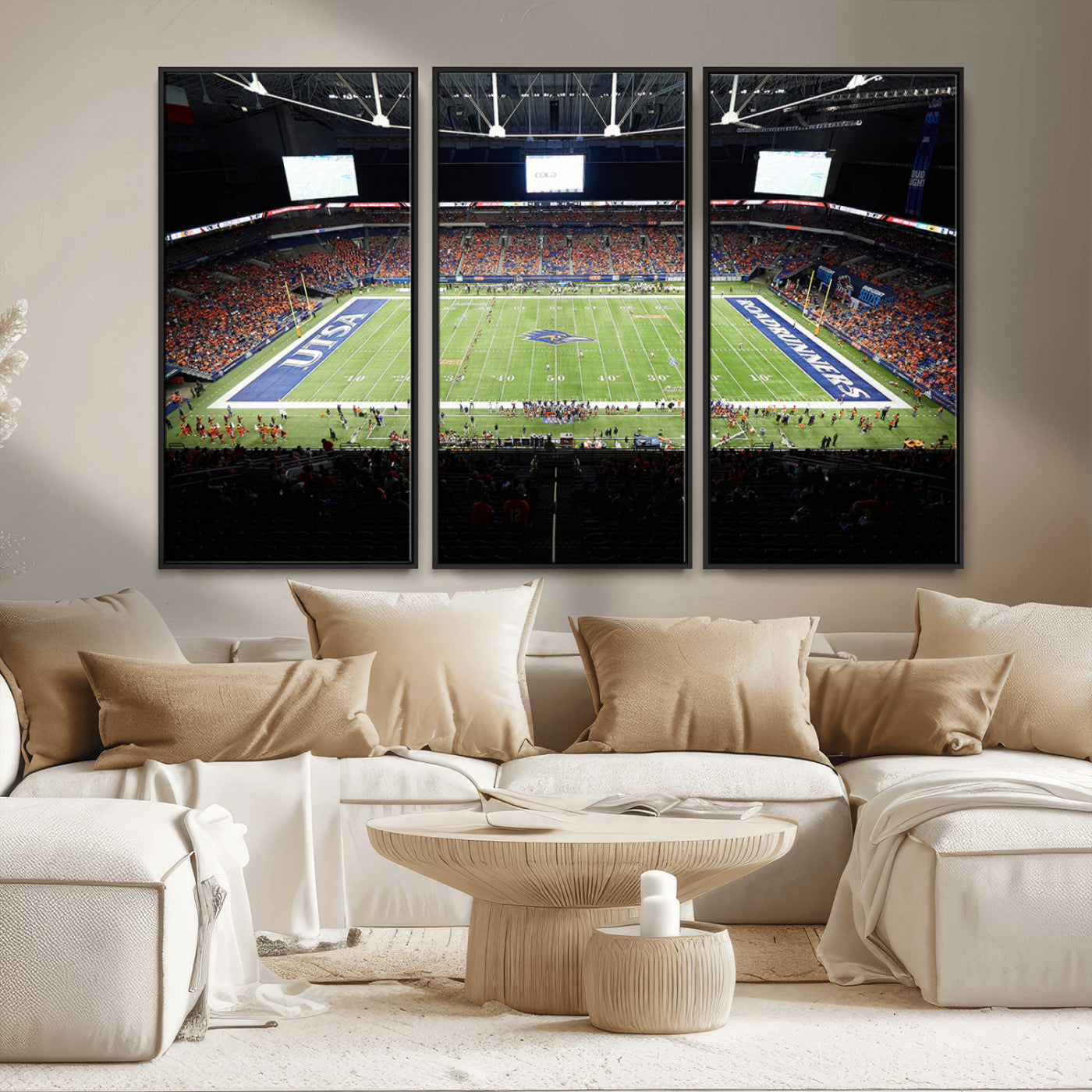 MGV-FC-48X32-3P - The University of Texas at San Antonio Roadrunners Football Team Print - San Antonio Alamodome Wall