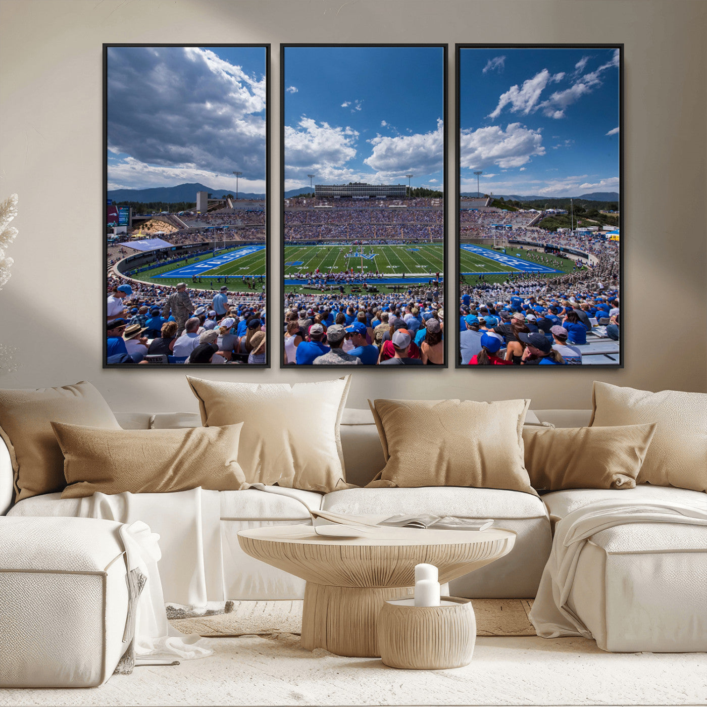 MGV-FC-48X32-3P - Air Force Falcons Football Team Print - Colorado Springs Falcon Stadium Wall Art Canvas Print