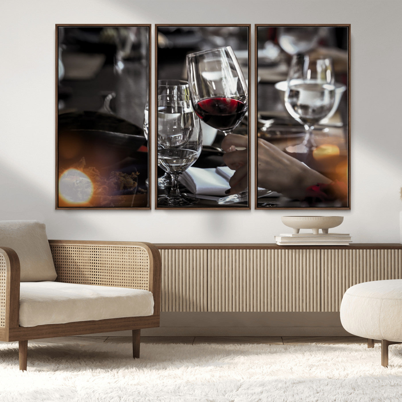 MGV-FC-48X32-3P - Red Wine and Glass Canvas Print
