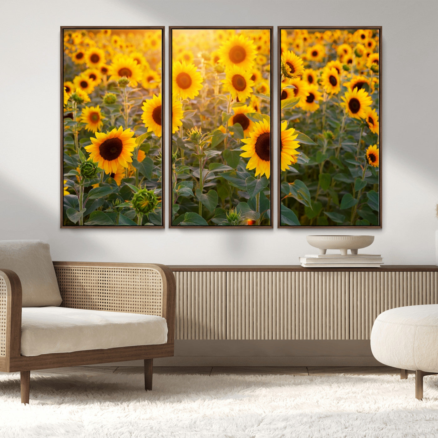 MGV-FC-48X32-3P - Sunflower Sunshine Wall Art Canvas Print