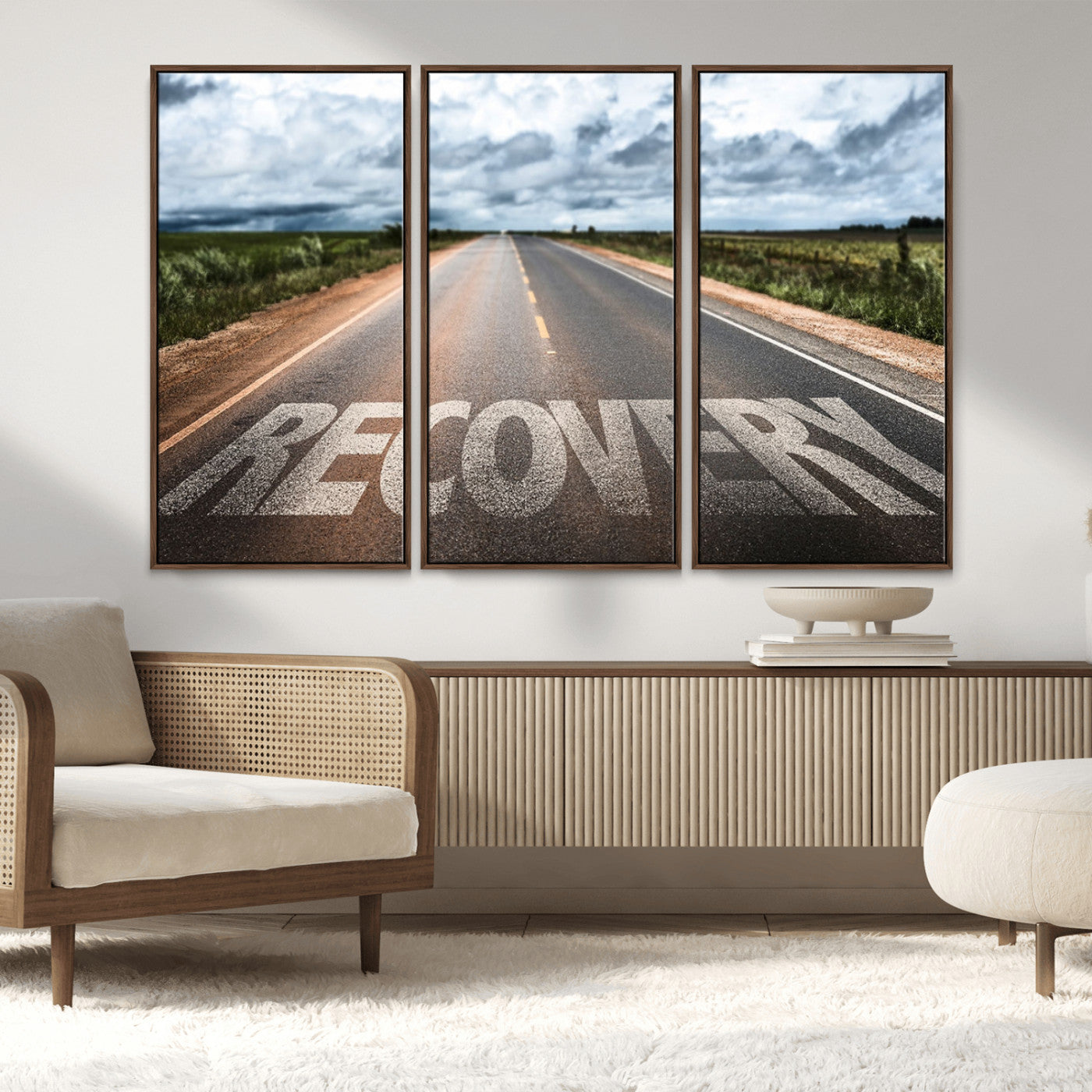 MGV-FC-48X32-3P - Recovery Road Wall Art Canvas Print