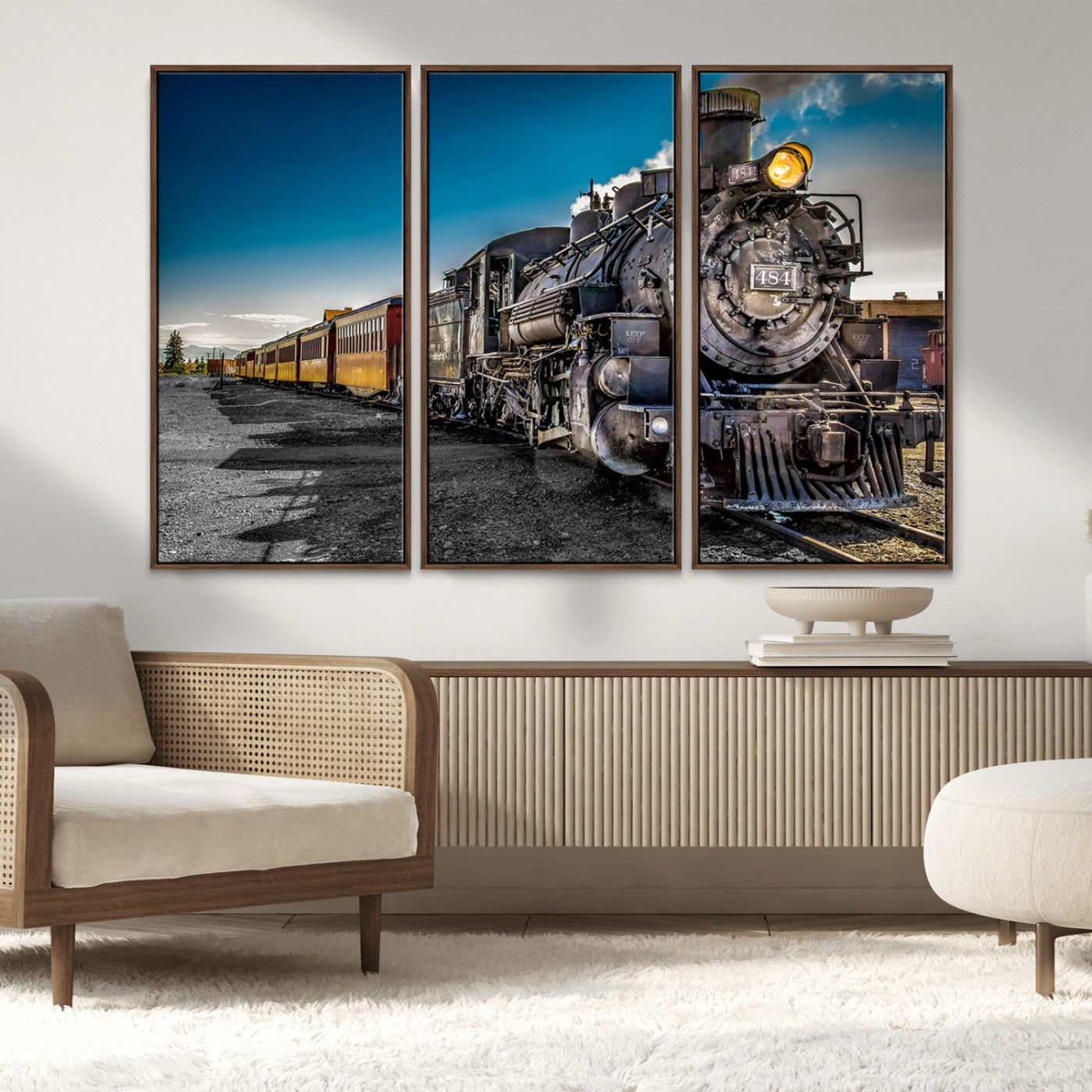 MGV-FC-48X32-3P - Train Wall Art Canvas Print