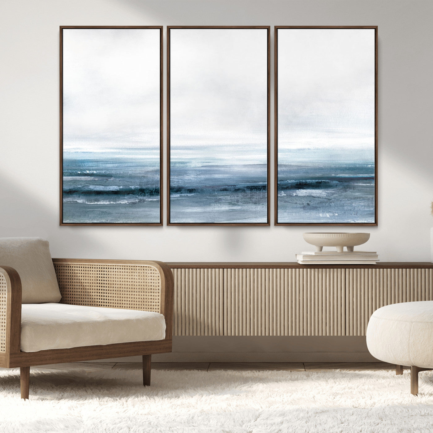 MGV-FC-48X32-3P - Blue Ocean Abstract Artwork Wall Art Canvas Print