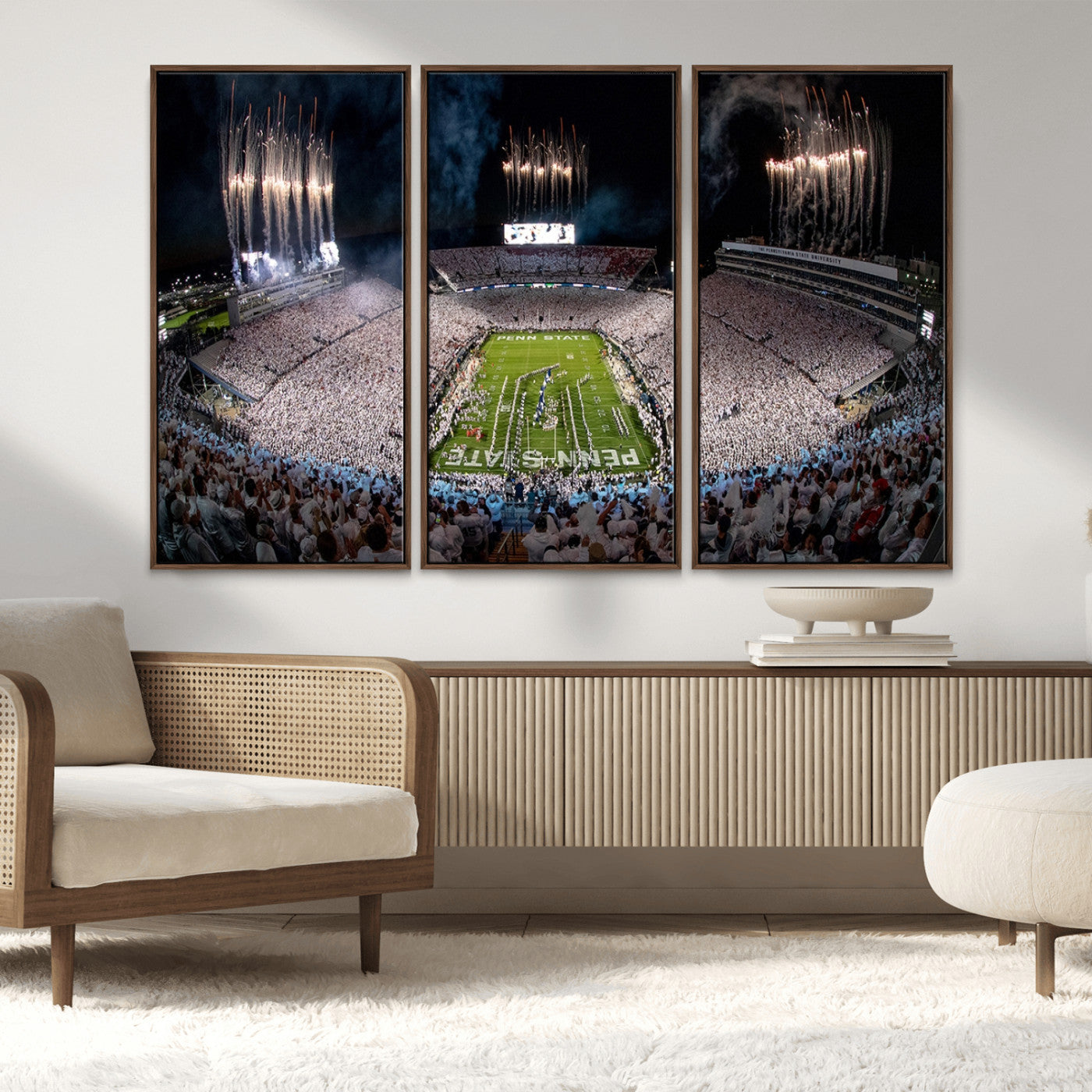 MGV-FC-48X32-3P - Penn Stadium Football Wall Art Canvas Print, Pennsylvania University Football Stadium