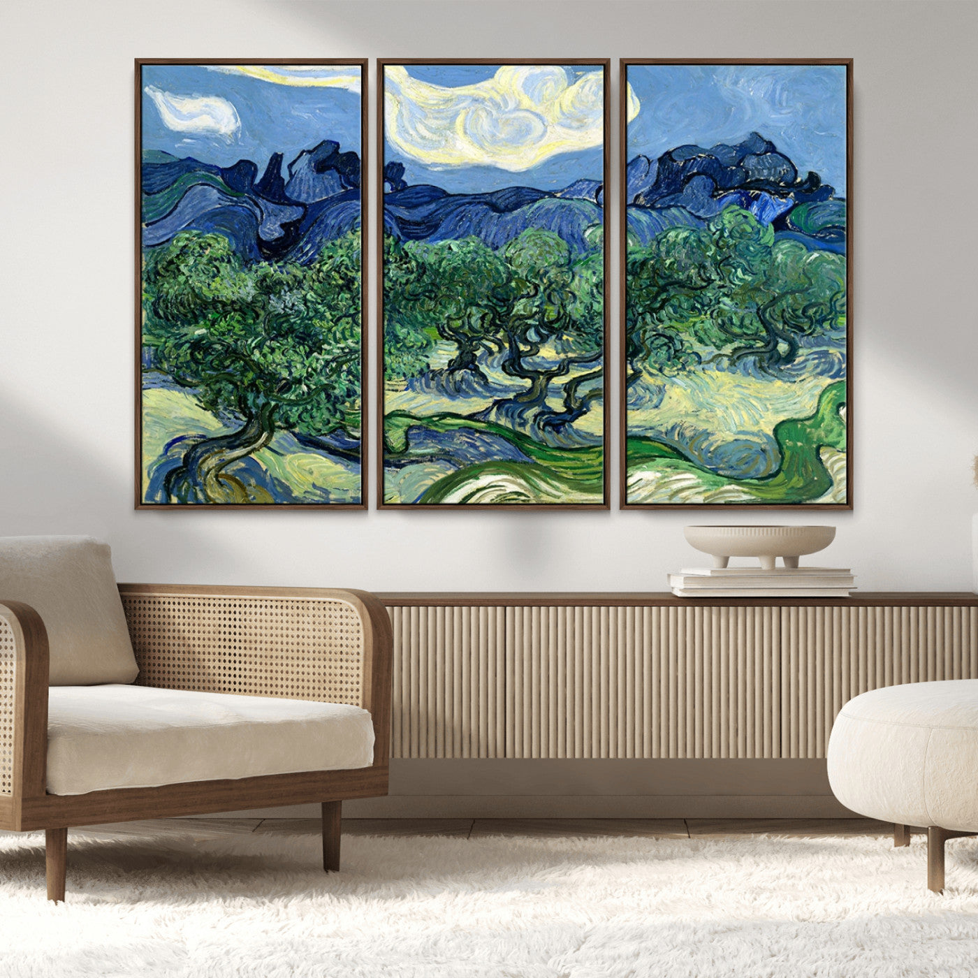 MGV-FC-48X32-3P - Olive Trees Van Gogh Wall Art Canvas Print