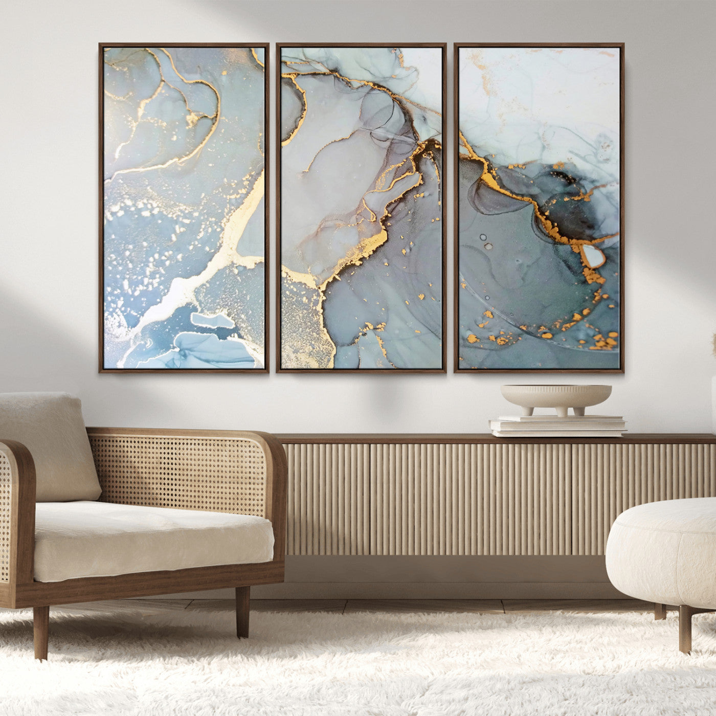-Large Abstract Marble Wall Art Canvas Print for Living Room and Farmhouse Decor