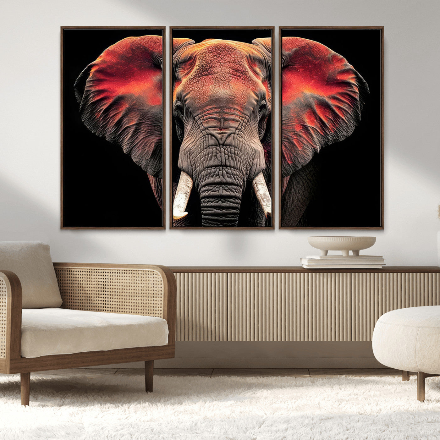 -Elephant Wall Art Canvas Print