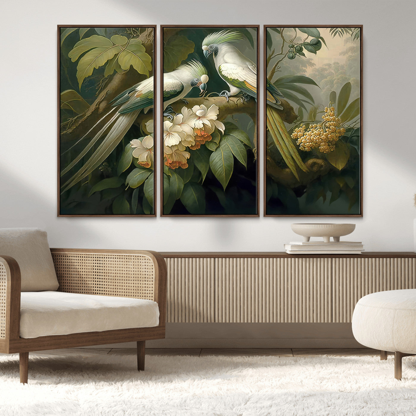 -Tropical Paradise Print Wall Art Stunning Artwork of a Parrot in a Lush Forest with Beautiful