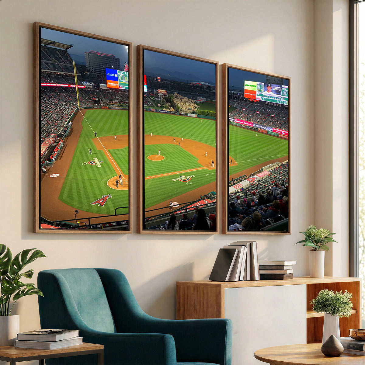 93707-MGV-CV-36X24 - Angel Stadium Aerial Canvas Print | Los Angeles Angels Baseball
