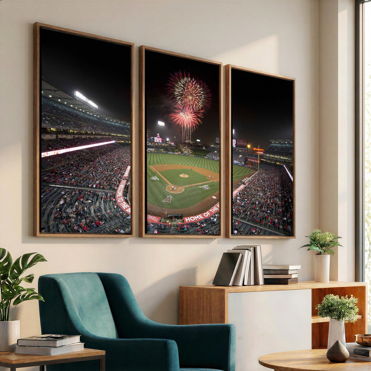 63592-MGV-CV-36X24 - Angel Stadium in Los Angeles Stadium Wall Art Canvas Print