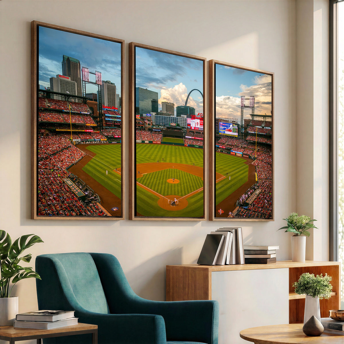 91908-MGV-CV-36X24 - Busch Stadium Wall Art Print | St. Louis Cardinals Baseball