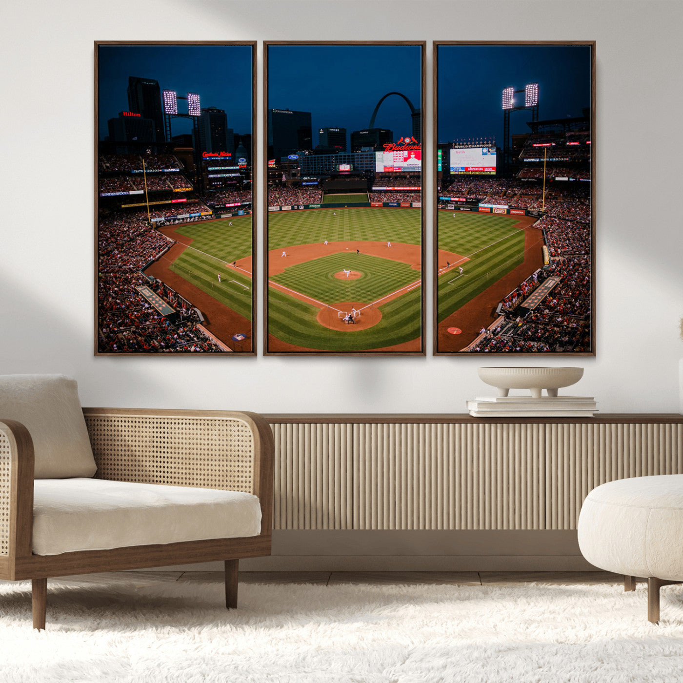 MGV-FC-48X32-3P - St. Louis Cardinals Baseball Team Print - Busch Stadium Wall Art Canvas Print