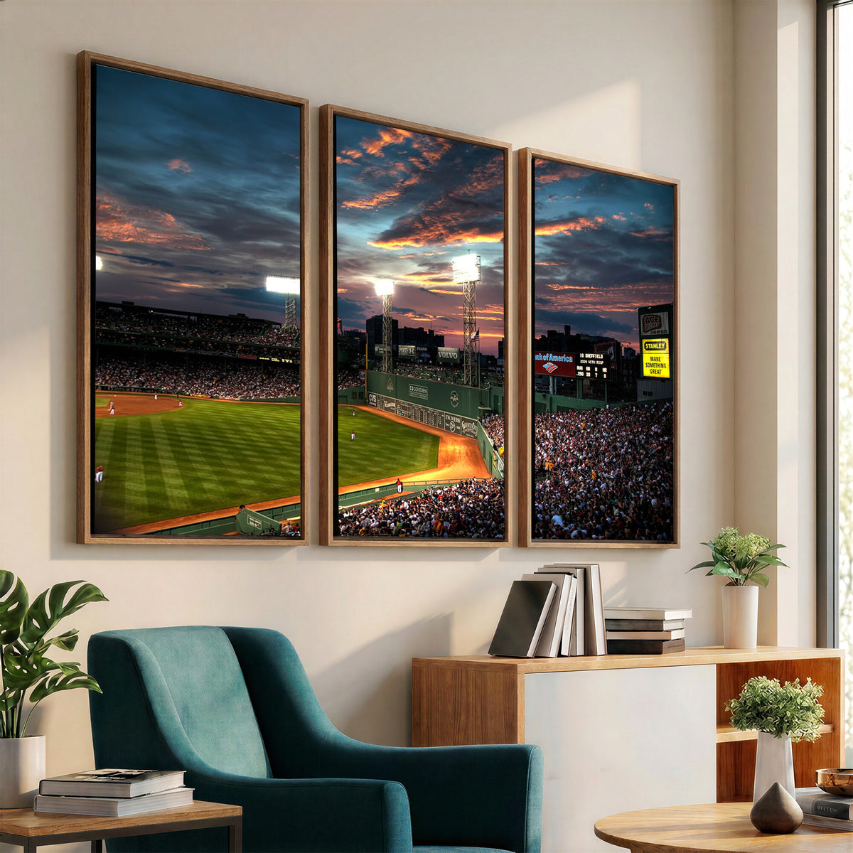 66781-MGV-CV-36X24 - Fenway Park Boston Massachusetts Stadium Wall Art Canvas Print