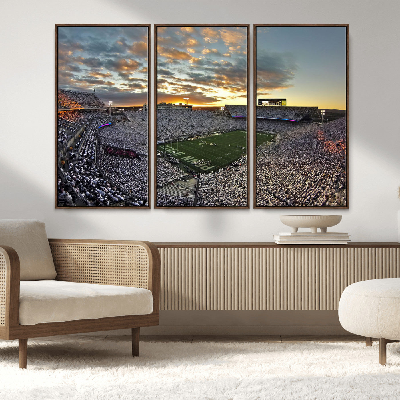 MGV-FC-48X32-3P - Beaver Stadium Wall Art - Penn State Stadium Wall Art | Penn Nittany Lions Football Match for Sport Room Decor