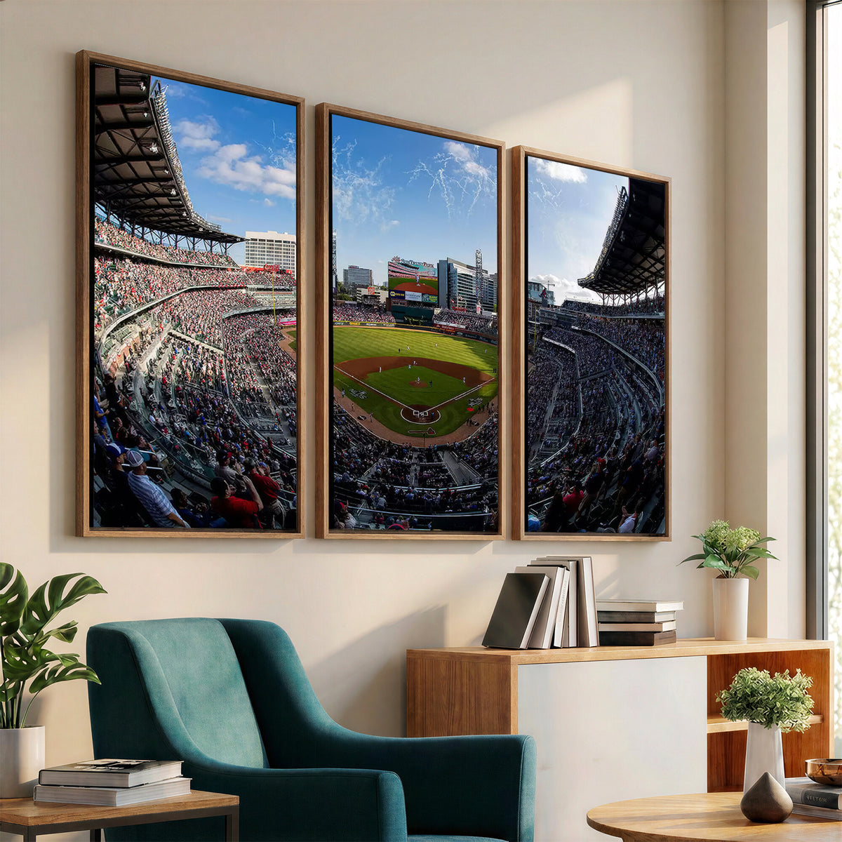 78608-MGV-CV-36X24 - Truist Park Stadium Canvas Wall Art, Atlanta Braves Game Day Decor