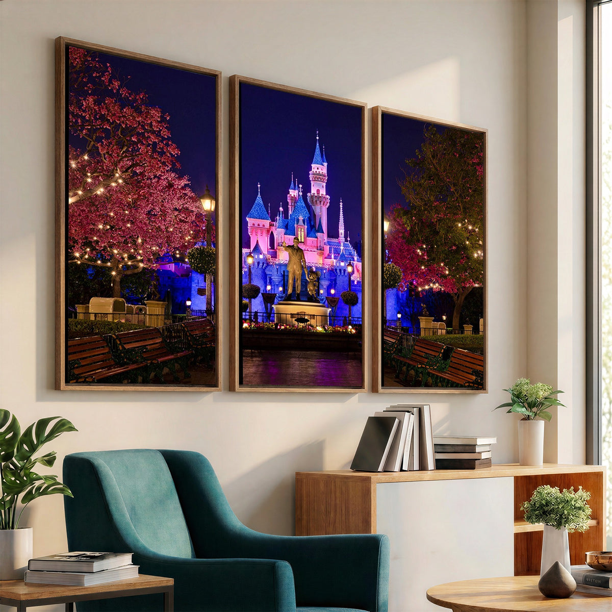 79435-MGV-CV-24X16 - Castle Large Wall Art, Disney Magic Kingdom Kids Room Decor and Christmas Gift