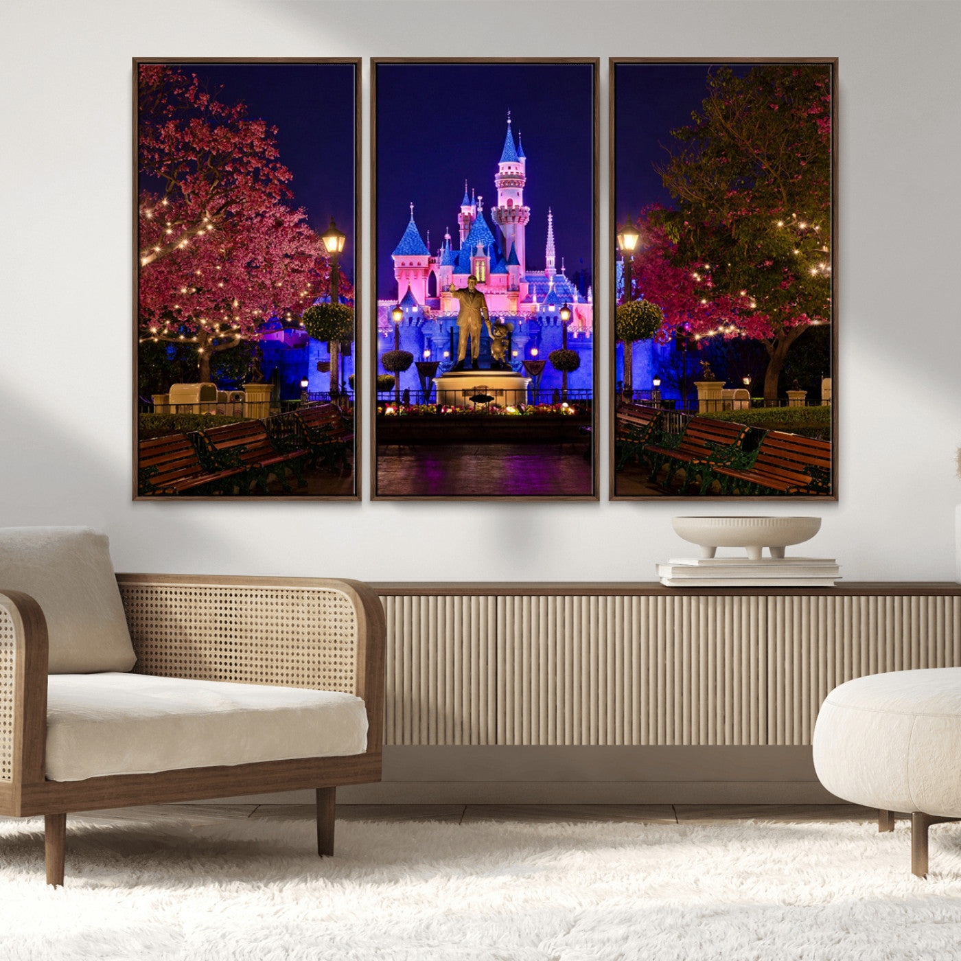 MGV-FC-48X32-3P - Castle Large Wall Art Disney Magic Kingdom Kids Room Decor - Disney World Christmas Home Decor Child