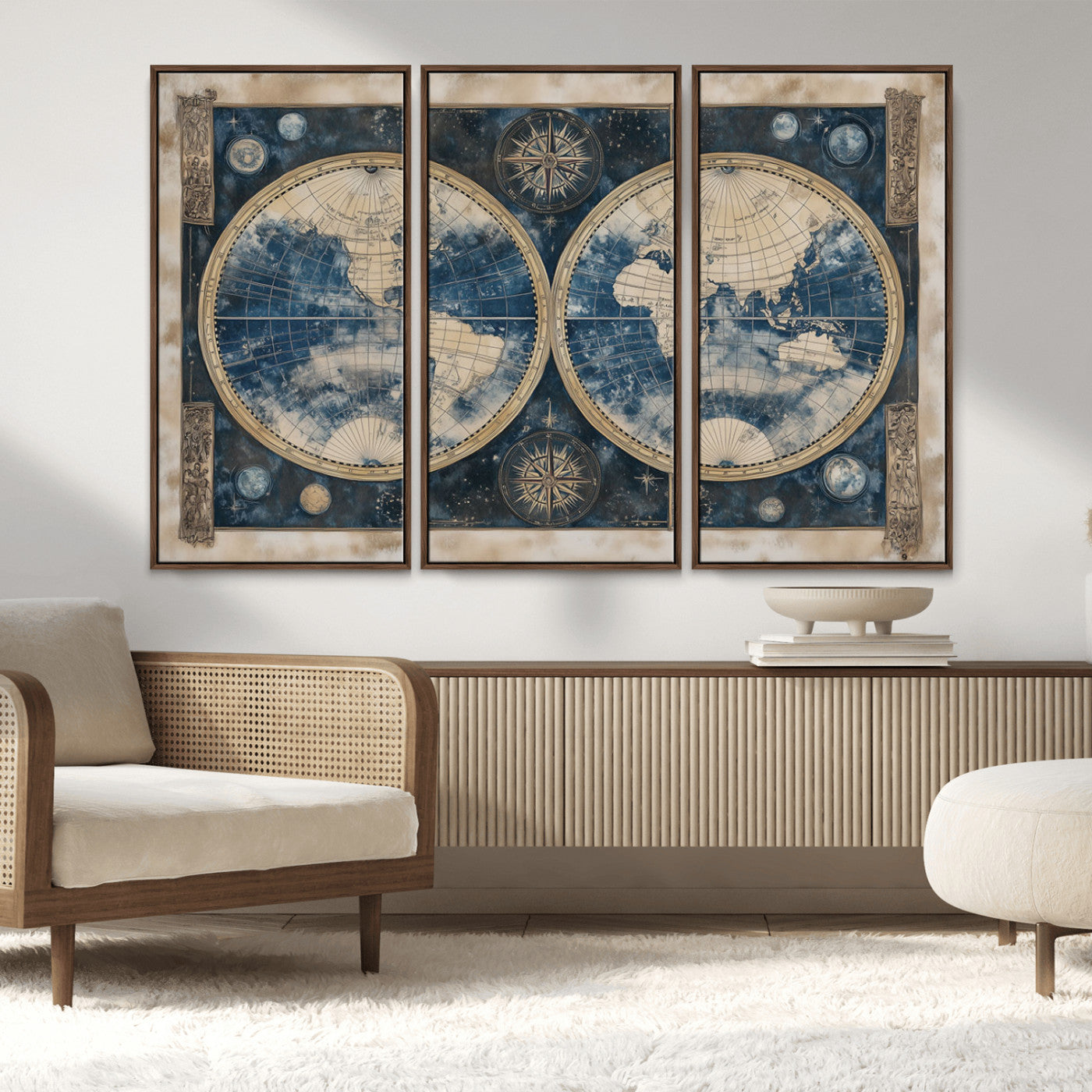 MGV-FC-48X32-3P - World Map Canvas Print