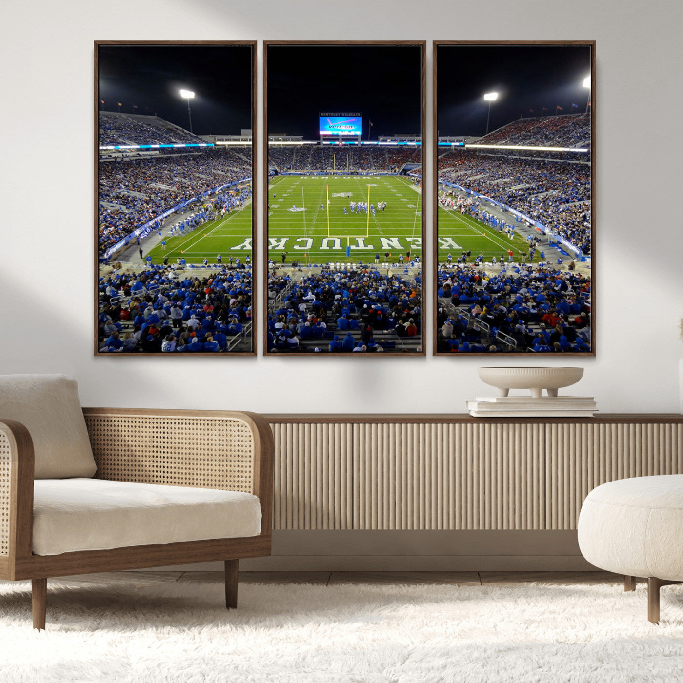 MGV-FC-48X32-3P - Kroger Field Canvas Wall Art - Kentucky Stadium Wall Art Print - Sunset Football Stadium Wall Decor