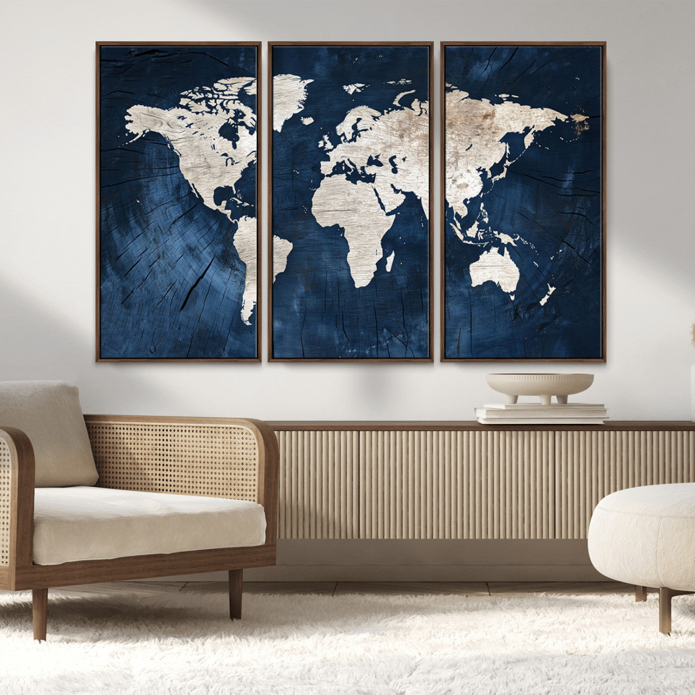 MGV-FC-48X32-3P - Push Pin World Map Canvas Print – Framed Wall Art for Couples to Track Their Travels – Anniversary
