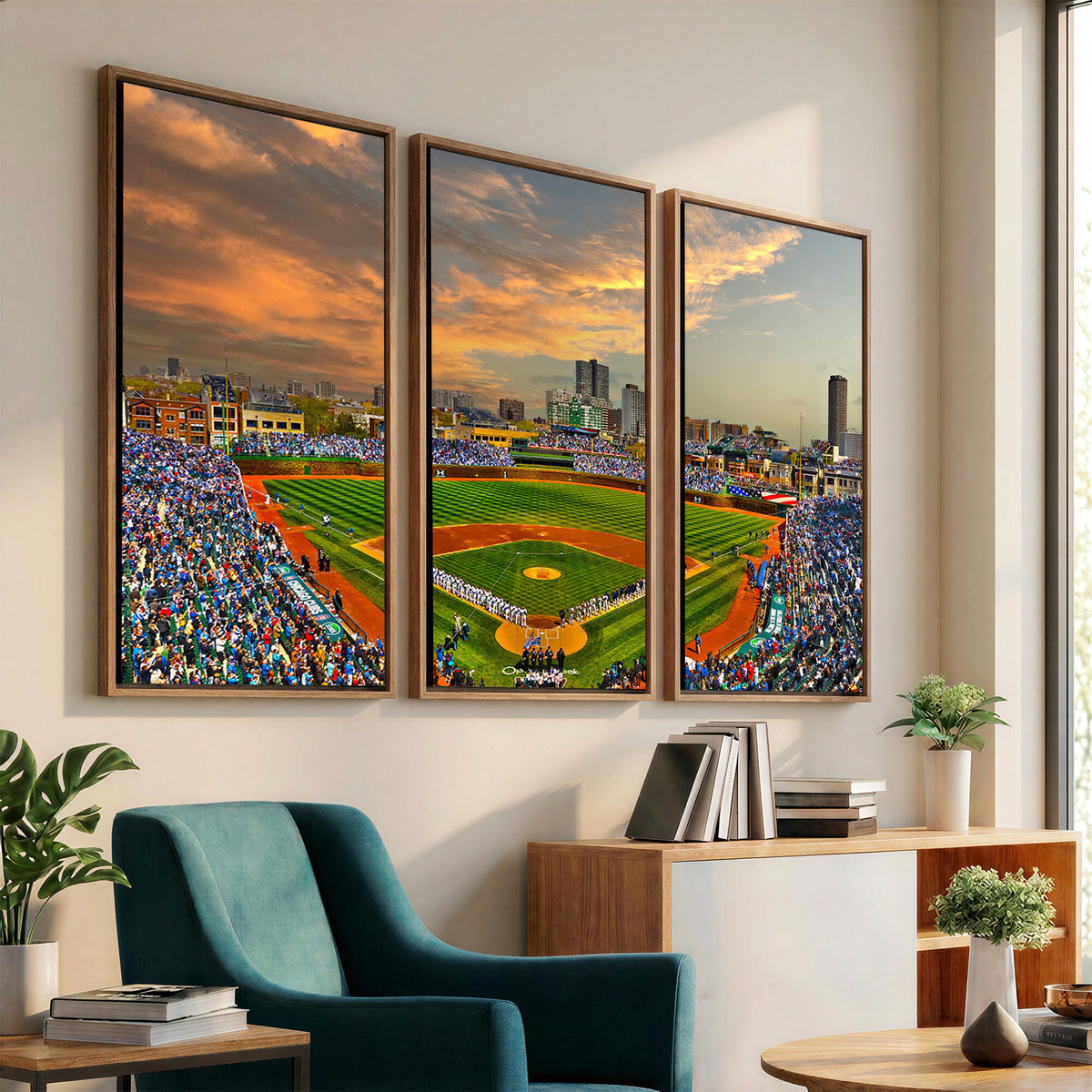 45635-MGV-CV-36X24 - Chicago Wrigley Field Wall Art Canvas Print