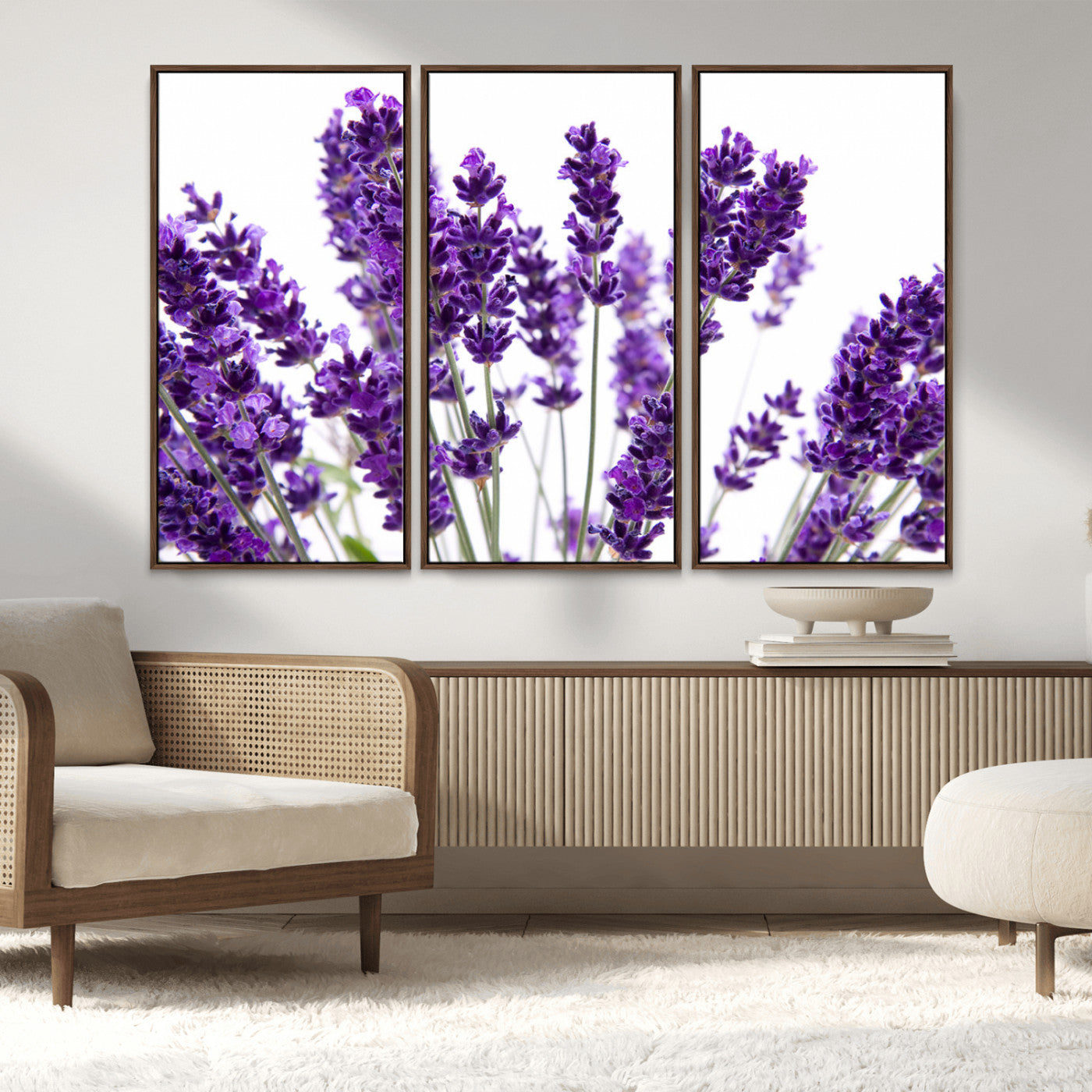 MGV-FC-48X32-3P - Lavender Flower Wall Art Canvas Print