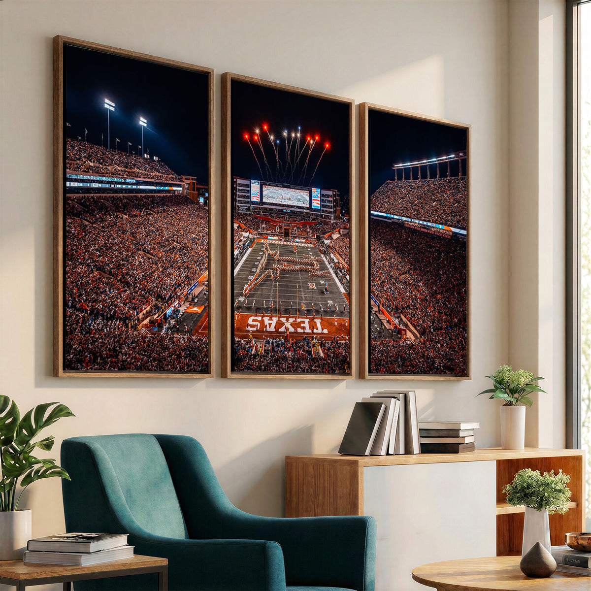 58778-PAN-FL-20X10 - Darrell K Royal Memorial Stadium | Texas Longhorns | Print Decor Wall Art Design for Home & Office Decoration