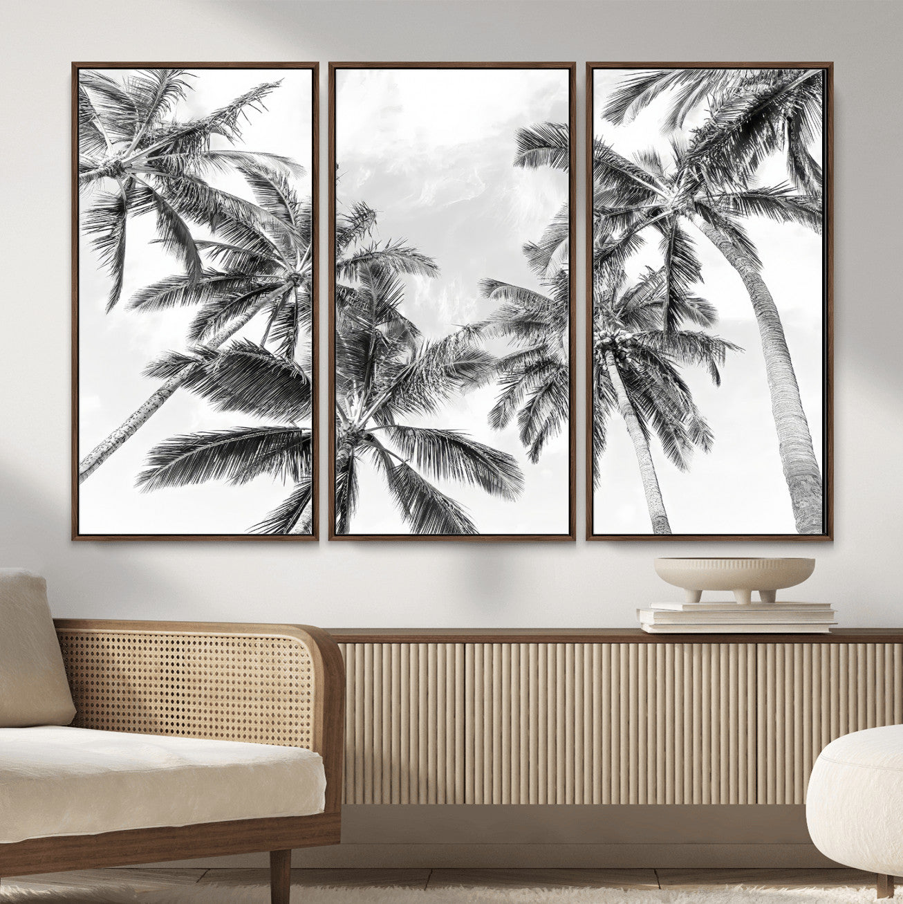 62113786-MGV-CV-36X24 - Palm Trees Wall Art – Tropical Breeze Canvas Print, Vacation Island Silhouette, Coastal Calm and Summer Paradise for Living Room or Beach House Decor