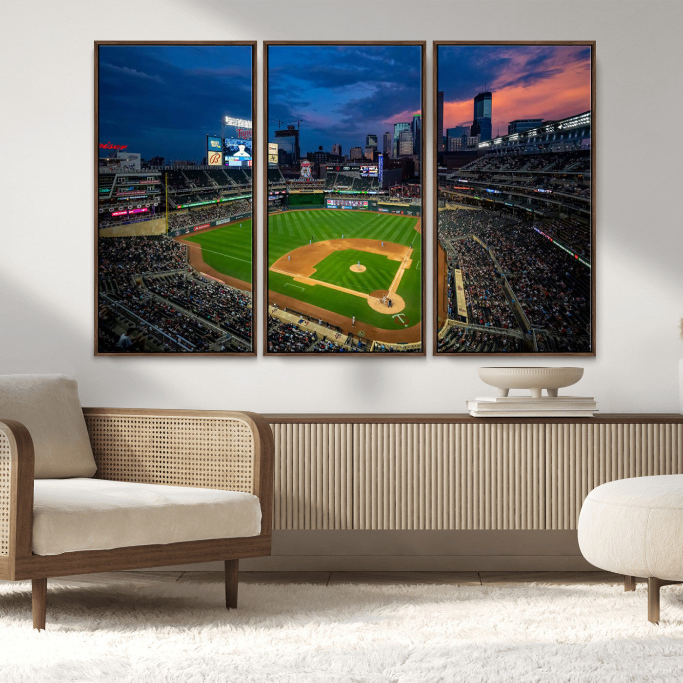 68222753-MGV-CV-36X24-Target Field Wall Art Canvas Print, Baseball Stadium Print, Minneapolis Major League Baseball's Minnesota Twins
