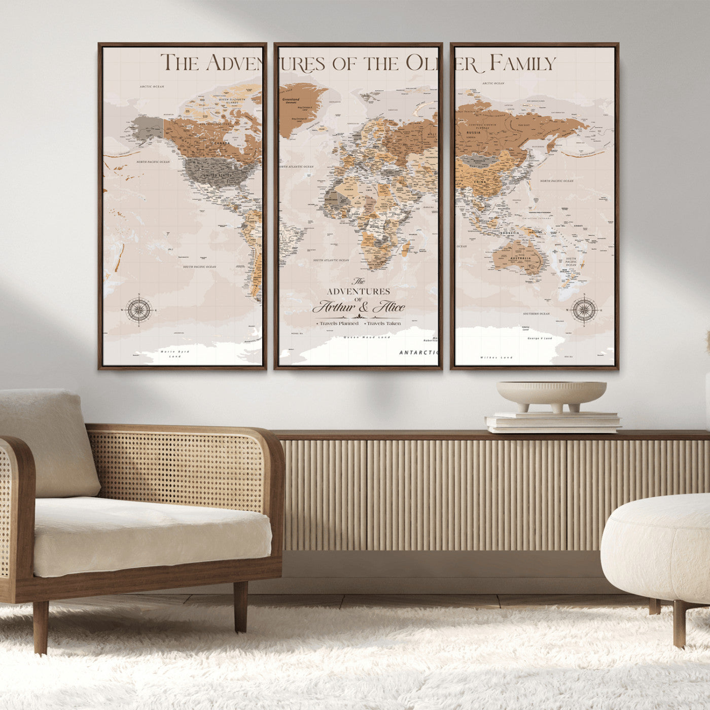 MGV-FC-48X32-3P - World Travel Map with Pins – Push Pin Maps of Where I've Been, Framed Wall Map for Travel Memories,