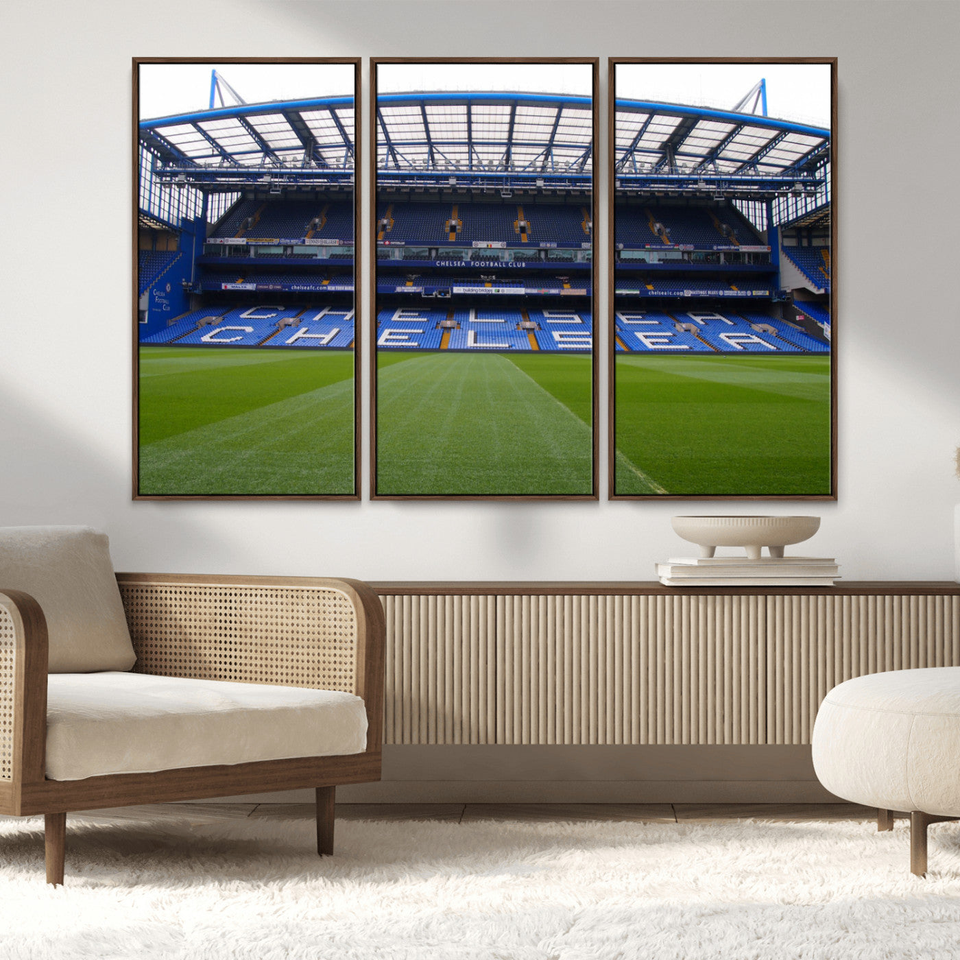 38616413CHELSA-MGV-CV-36X24-Stamford Bridge Chelsea Football Stadium Canvas Wall Art Print – Immersive Stadium Experience for Soccer Fans – Ready to Hang