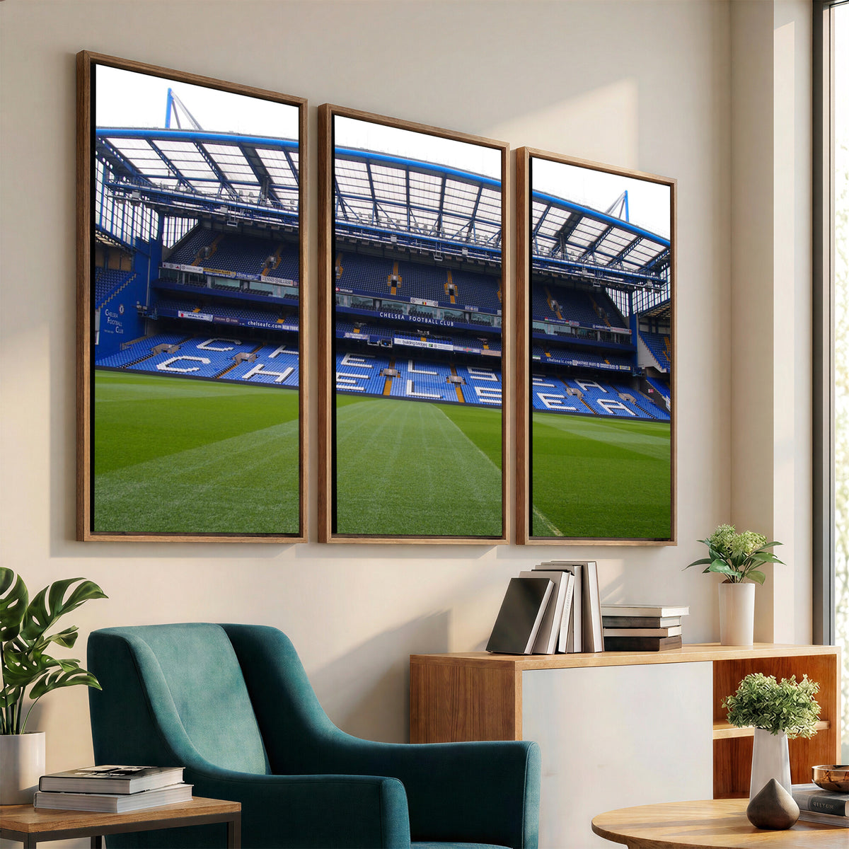 38616413CHELSA-MGV-CV-36X24 - Stamford Bridge Chelsea Football Stadium Canvas Wall Art