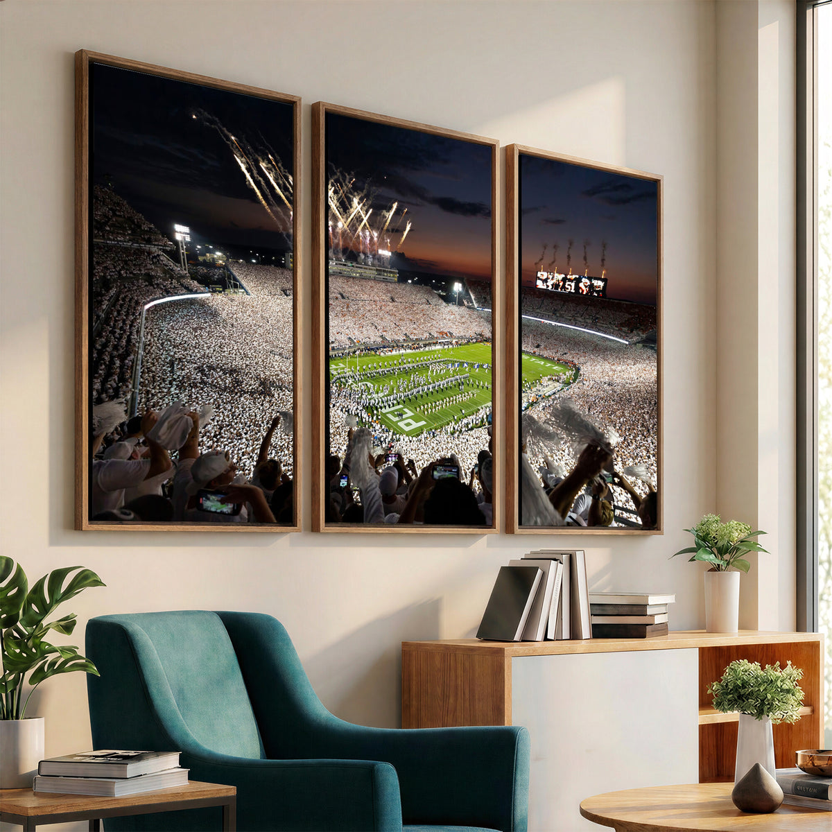 26666-MGV-CV-36X24 - Penn State Stadium Wall Art Canvas Print, White Out