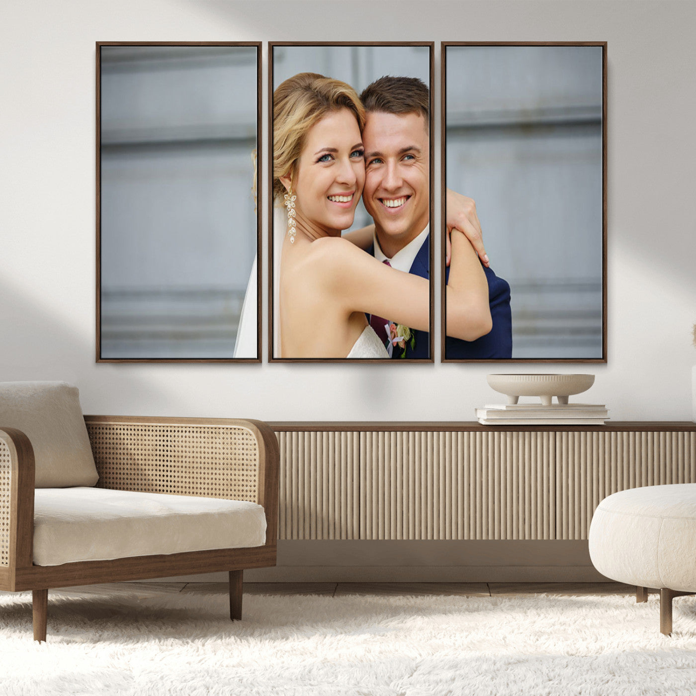 MGV-FC-48X32-3P - Create Your Own Photo Framed Canvas Print - Custom Personalized Wall Art Print for Gift