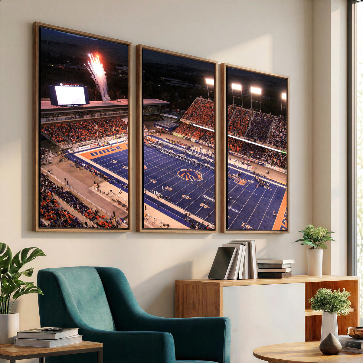 BS1001S-MGV-CV-36X24 - Boise State Broncos Albertsons Stadium Wall Art Canvas Print