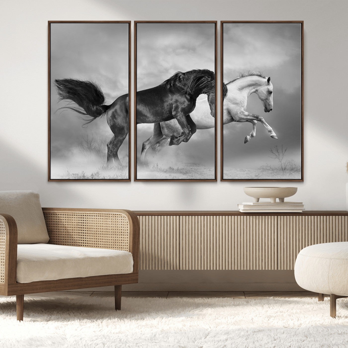 MGV-FC-48X32-3P - Wild Horses Wall Art Canvas Print